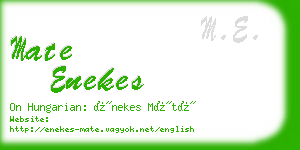 mate enekes business card